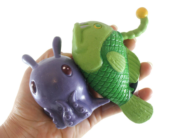 Angler Fish Cute Sea Creatures Stretchy and Squeezy Toy - Crunchy Bead  Filled - Fidget Stress Ball - Flashlight Fish