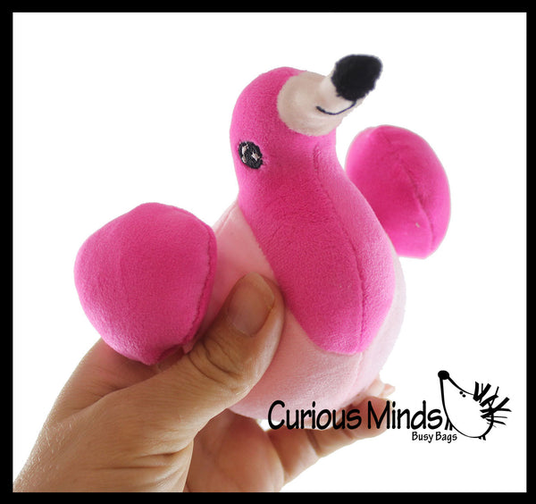 LAST CHANCE - LIMITED STOCK - SALE - Plush Flamingo Animal Water Bead  Filled Squeeze Stress Balls