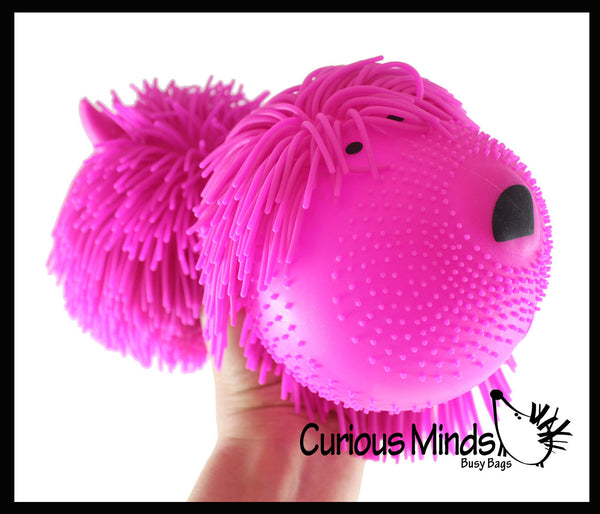Shaggy Mop Dog Large 8 Puffer Ball - Sensory Therapy Fidget Stress Ba