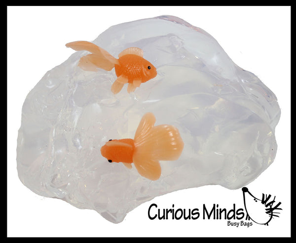 LAST CHANCE - LIMITED STOCK - Goldfish Slime Bucket - Clear Putty with Mini  Fish Figurines - putty/dough/slime