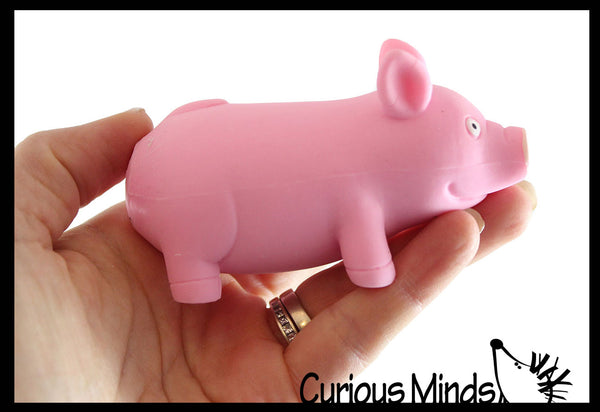 3 Pcs Pink Pig Silicone Squishy Toy - ApolloBox