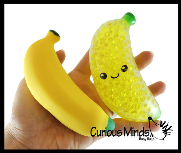 Curious Minds Busy 1 Squishy Sand-Filled Banana Moldable Sensory, Stress, Squeeze Fidget Toy