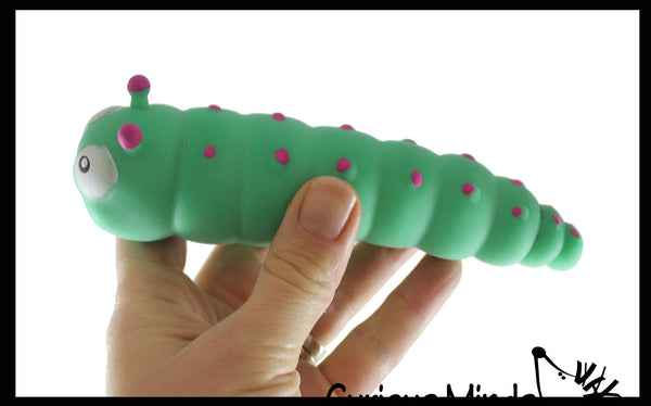  2 Sand Filled Stretchy Caterpillar - Moldable Sensory