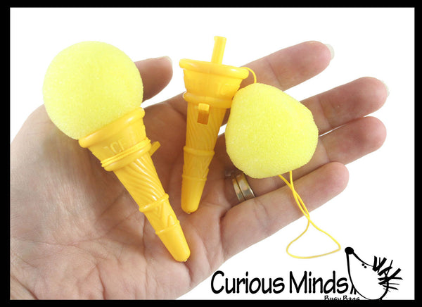 LAST CHANCE - LIMITED STOCK - SALE - Mini Ice Cream Cone Shooter Popper Toy  - Foam Ball Shoots From Cone - Launcher Novelty Toy