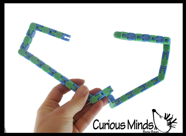 Click And Snap Fidget Toy - Chain Track - Bend and Twist In Wacky Craz