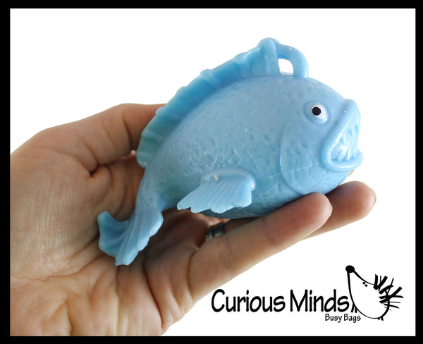 LAST CHANCE - LIMITED STOCK - CLEARANCE / SALE - Angler Fish Water Bead  Filled Squeeze Stress Ball