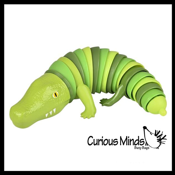 Light Green/White Alligator Munching and Moving Wind-up Kids Toy 