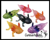 Realistic 2.5" Colorful Tiny Axolotls Figurines - Mini Toys - Small Novelty Prize Toy - Party Favors - Collectable Gift