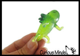 Realistic 2.5" Colorful Tiny Axolotls Figurines - Mini Toys - Small Novelty Prize Toy - Party Favors - Collectable Gift