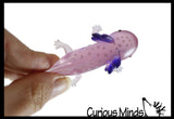 Realistic 2.5" Colorful Tiny Axolotls Figurines - Mini Toys - Small Novelty Prize Toy - Party Favors - Collectable Gift