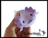 NEW - Large Axolotl Cute Sea Creatures Stretchy and Squeezy Toy - Soft Doh Filled - Fidget Stress Ball