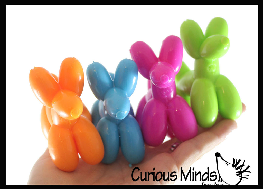 Mini Balloon Dog Doh Filled Stress Ball - Cute Squishy Sensory Fidget Toy - Party Favors & Prizes