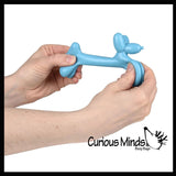 Mini Balloon Dog Crunchy Sand Filled Stress Ball - Cute Squishy Sensory Fidget Toy - Party Favors & Prizes