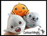 NEW - Cute Ball Plush Stuffed Animals- Adorable Mini Plushie Stuffie - Cat, Dog, Frog, Panda, Sloth, Giraffe, Penguin