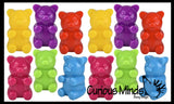 Large Sticky Mochi Gummy Bear - Large Solid Squishy Sensory Fidget Toy Giggly Wiggly Toy