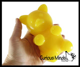 Large Sticky Mochi Gummy Bear - Large Solid Squishy Sensory Fidget Toy Giggly Wiggly Toy