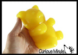 Large Sticky Mochi Gummy Bear - Large Solid Squishy Sensory Fidget Toy Giggly Wiggly Toy