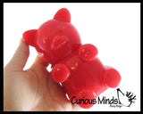 Large Sticky Mochi Gummy Bear - Large Solid Squishy Sensory Fidget Toy Giggly Wiggly Toy