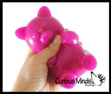 Large Sticky Mochi Gummy Bear - Large Solid Squishy Sensory Fidget Toy Giggly Wiggly Toy