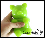 Large Sticky Mochi Gummy Bear - Large Solid Squishy Sensory Fidget Toy Giggly Wiggly Toy