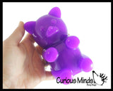 Large Sticky Mochi Gummy Bear - Large Solid Squishy Sensory Fidget Toy Giggly Wiggly Toy