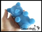 Large Sticky Mochi Gummy Bear - Large Solid Squishy Sensory Fidget Toy Giggly Wiggly Toy