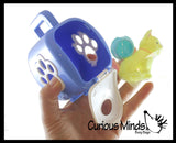 Cute Toy Pet in Animal Carrier - Food Dish and Bottle - Pretend Play Toy