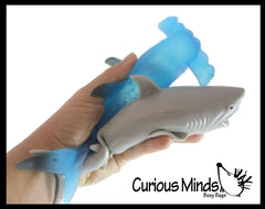 Jumbo Shark Water Bead Filled Squeeze Stress Ball  -  Sensory, Stress, Fidget Toy