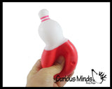 NEW - Bowling Pin in a Bowling Ball - Adorable Pop Up Fidget Toy - Cute Squeeze Fun Fidget - Unique OT Hand Strength, Fine Motor