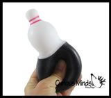 NEW - Bowling Pin in a Bowling Ball - Adorable Pop Up Fidget Toy - Cute Squeeze Fun Fidget - Unique OT Hand Strength, Fine Motor