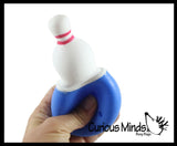 NEW - Bowling Pin in a Bowling Ball - Adorable Pop Up Fidget Toy - Cute Squeeze Fun Fidget - Unique OT Hand Strength, Fine Motor