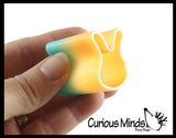 Small Bunny Shaped 1.25" Plastic Rainbow Spring Coil Novelty Toys - Fun Party Favors for Kids & Adults - Easter Egg Gifts