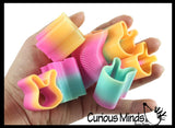 Small Easter Spring Coil Toy Mix of 24 - Bunny Shaped 1.25" Plastic Rainbow Spring Coil Novelty Toys - Fun Party Favors for Kids & Adults - Easter Egg Gifts