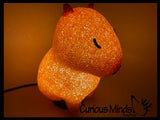 Capybara Lamp - Plug in Sparkle Light for Rooms - Cute Animal Shaped Night Light