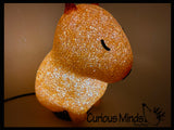 Capybara Lamp - Plug in Sparkle Light for Rooms - Cute Animal Shaped Night Light