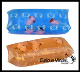 Set of 2 Animal Water Wigglers - Axolotl and Capybara Animal Water Filled Tube Snake Stress Toy - Squishy Slippery Sensory Fidget