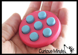 Circle Fidget Clicker Buttons Controller Cube Block  - Hand Fidget - Anxiety ADHD with Clip