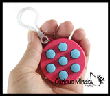 Circle Fidget Clicker Buttons Controller Cube Block  - Hand Fidget - Anxiety ADHD with Clip