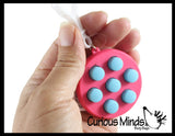 Circle Fidget Clicker Buttons Controller Cube Block  - Hand Fidget - Anxiety ADHD with Clip