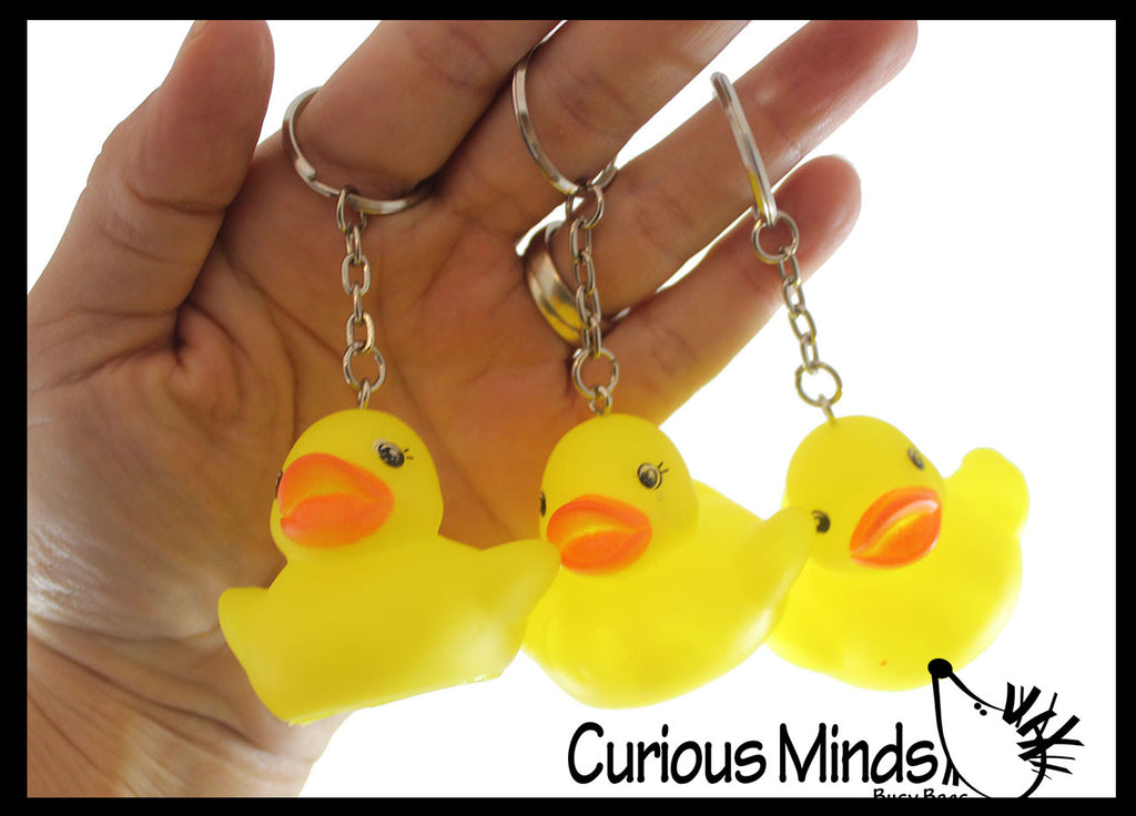 Rubber Ducky - Keychain Duck Toy - Decoration Duckie Clip On