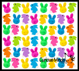 Bunny Eraser Mix - Tiny Easter Bunnies - Cute Mini Erasers - Bulk Animal Novelty Party Favors, School Supplies, Egg Fillers