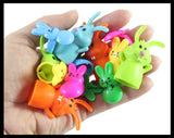 Easter Mix - Bunny Rings and Bunny Puppets - Fun Easter Party Favors Gifts Prizes