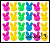 Bunny 3D Erasers - Tiny Easter Bunnies - Cute Mini Erasers - Bulk Animal Novelty Party Favors, School Supplies, Egg Fillers