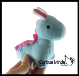 Easter Plush - Stuffed Dinosaur with Bunny Ears - Mini Stuffie for Easter Baskets Gifts Cute Dino