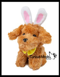 Easter Plush - Stuffed Dog with Bunny Ears - Mini Stuffie for Easter Baskets Gifts Cute Dino Puppy