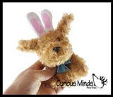 Easter Plush - Stuffed Dog with Bunny Ears - Mini Stuffie for Easter Baskets Gifts Cute Dino Puppy