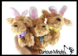 Easter Plush - Stuffed Dog with Bunny Ears - Mini Stuffie for Easter Baskets Gifts Cute Dino Puppy