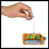 Mini Wind Up Gone Fishing Game - Magnetic Fishing Toy Tiny Pocket Travel Game