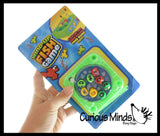 Mini Wind Up Gone Fishing Game - Magnetic Fishing Toy Tiny Pocket Travel Game