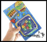 Mini Wind Up Gone Fishing Game - Magnetic Fishing Toy Tiny Pocket Travel Game